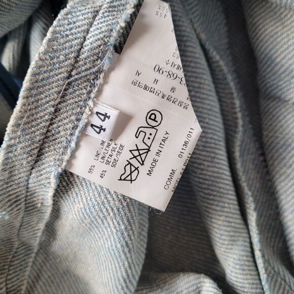 Ungaro Womens Linen Silk Mid Rise Dress Trousers Size 44 Tweed Italy Pockets - Picture 4 of 9